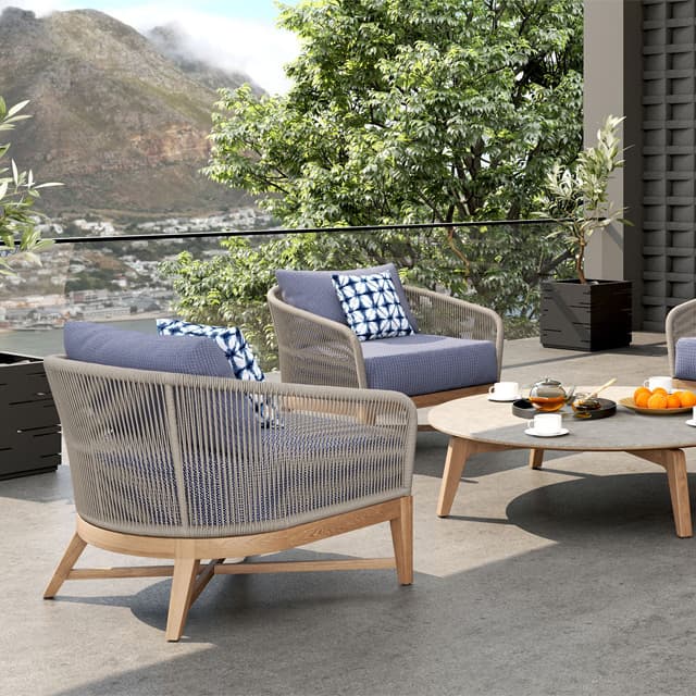 Outdoor Armchairs & Ottomans
