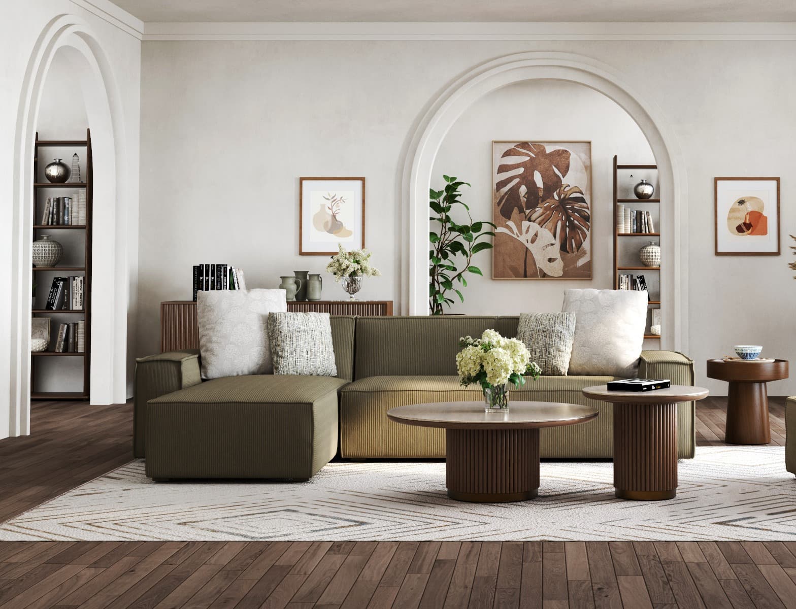 Martha Modular Sofa With Morison Central Table - Set