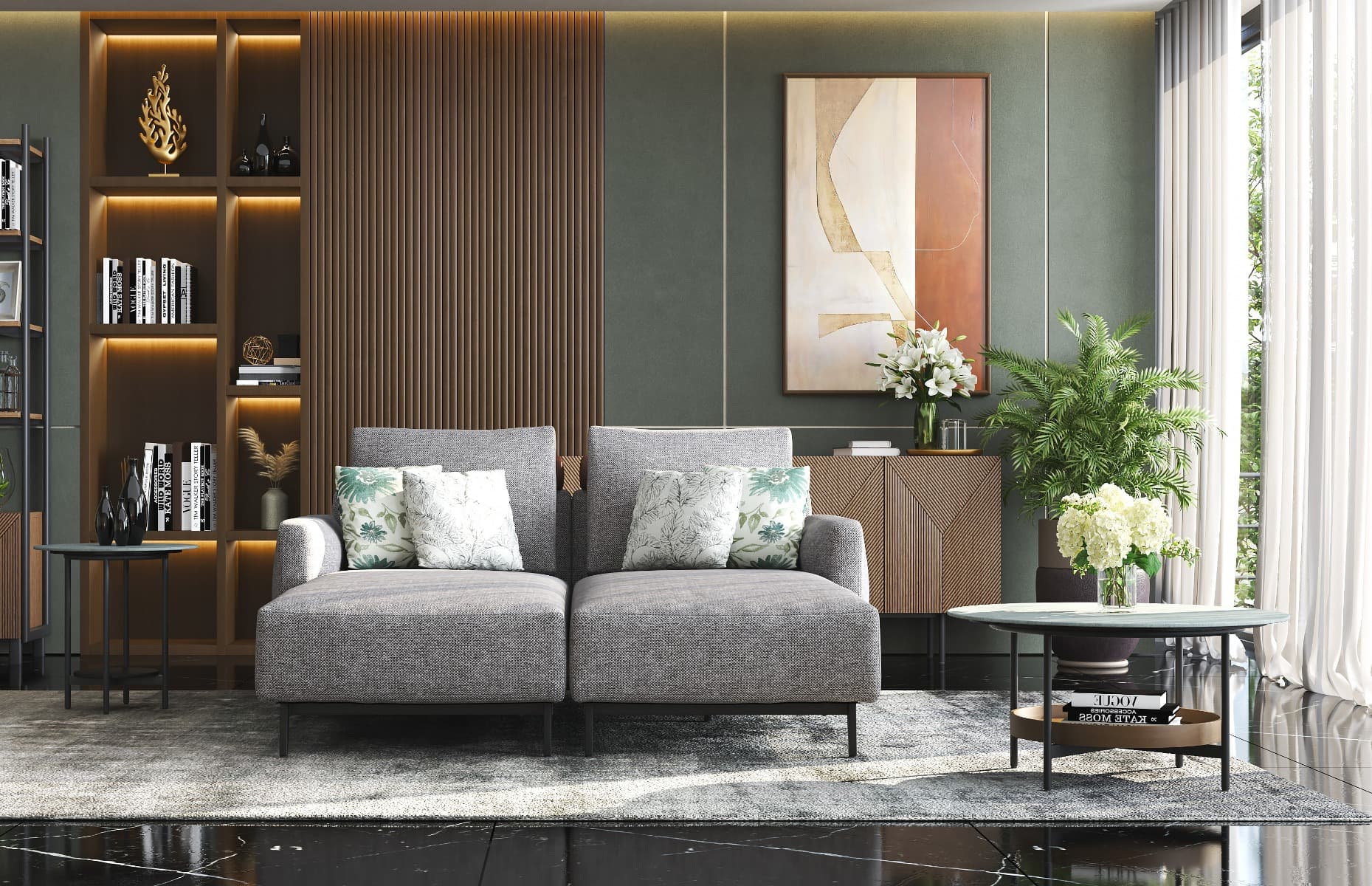 Zane Daybed with Bay Table - set